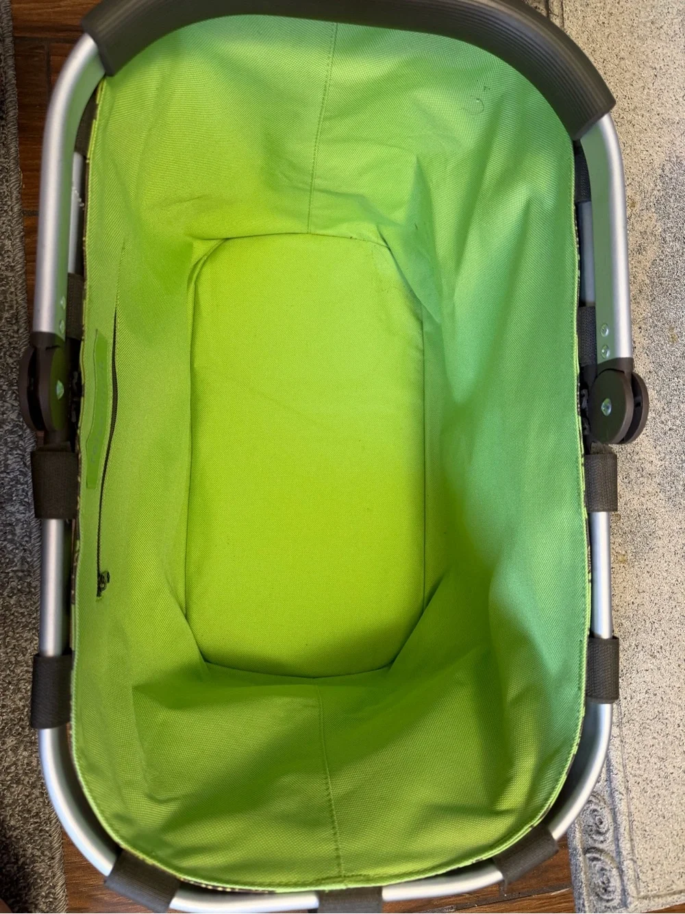 Green & Brown Floral Market Basket / Picnic Basket
